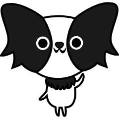可愛い白黒パピヨン Lineスタンプの人気のランキングデータベース Stampdb