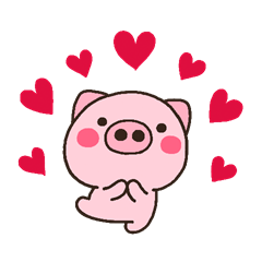 使える 大人可愛いぶたさんセット Lineスタンプの人気のランキングデータベース Stampdb