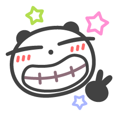でか顔だ パンダの珍さん Happy Life 5 Lineスタンプの人気のランキングデータベース Stampdb