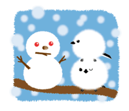 Long-tailed Tit ~ a snowy fairy ~ sticker #96311