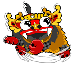 Balinese Barong by HIRO Chan sticker 140586 Balinese Barong by HIRO Chan sticker 140586