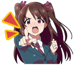 Tsundere and glasses-wearing girls sticker #164779