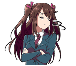 Tsundere and glasses-wearing girls sticker #164781