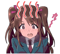 Tsundere and glasses-wearing girls sticker #164788