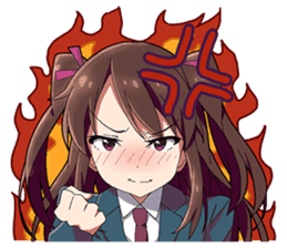 Tsundere and glasses-wearing girls sticker #164790