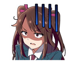 Tsundere and glasses-wearing girls sticker #164793