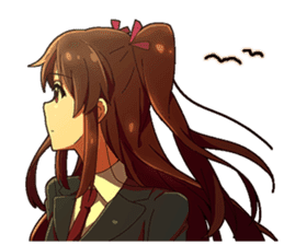 Tsundere and glasses-wearing girls sticker #164795