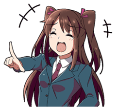 Tsundere and glasses-wearing girls sticker #164796