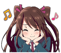 Tsundere and glasses-wearing girls sticker #164797