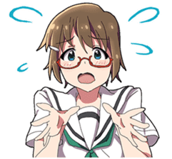 Tsundere and glasses-wearing girls sticker #164800