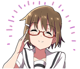 Tsundere and glasses-wearing girls sticker #164801