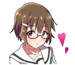 Tsundere and glasses-wearing girls sticker #164803
