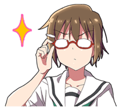Tsundere and glasses-wearing girls sticker #164804