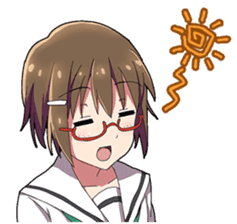 Tsundere and glasses-wearing girls sticker #164806