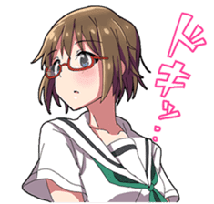 Tsundere and glasses-wearing girls sticker #164807