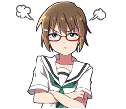 Tsundere and glasses-wearing girls sticker #164808