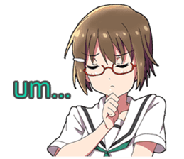 Tsundere and glasses-wearing girls sticker #164809