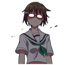 Tsundere and glasses-wearing girls sticker #164811