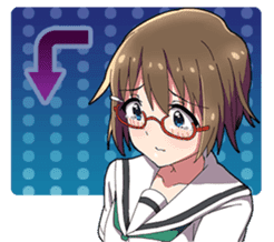 Tsundere and glasses-wearing girls sticker #164812