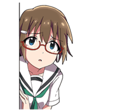 Tsundere and glasses-wearing girls sticker #164813