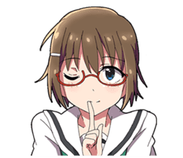 Tsundere and glasses-wearing girls sticker #164814