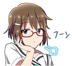 Tsundere and glasses-wearing girls sticker #164816