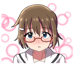 Tsundere and glasses-wearing girls sticker #164817