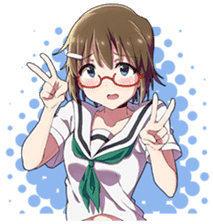Tsundere and glasses-wearing girls sticker #164818