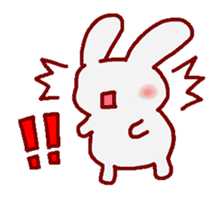White bunnies "Mo-chi-u-sa" sticker #220546
