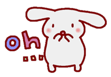 White bunnies "Mo-chi-u-sa" sticker #220548