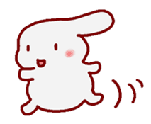 White bunnies "Mo-chi-u-sa" sticker #220557