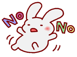 White bunnies "Mo-chi-u-sa" sticker #220561