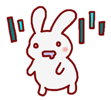 White bunnies "Mo-chi-u-sa" sticker #220564