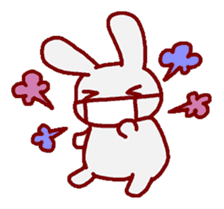 White bunnies "Mo-chi-u-sa" sticker #220565