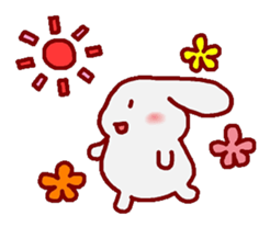 White bunnies "Mo-chi-u-sa" sticker #220573