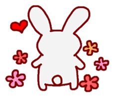 White bunnies "Mo-chi-u-sa" sticker #220576