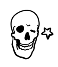 Simple skeleton stamp sticker #221666