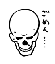 Simple skeleton stamp sticker #221672