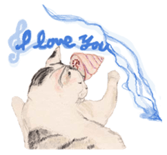 Catstamps-Shall we go with feeling cats? sticker #222942