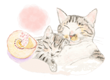 Catstamps-Shall we go with feeling cats? sticker #222944