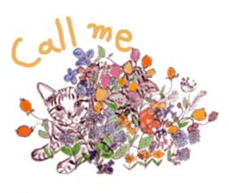 Catstamps-Shall we go with feeling cats? sticker #222945