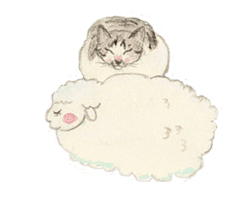 Catstamps-Shall we go with feeling cats? sticker #222947