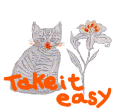 Catstamps-Shall we go with feeling cats? sticker #222953