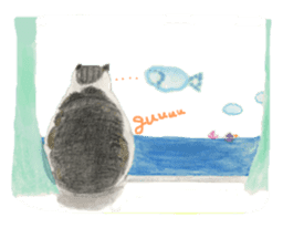 Catstamps-Shall we go with feeling cats? sticker #222958