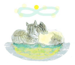 Catstamps-Shall we go with feeling cats? sticker #222964