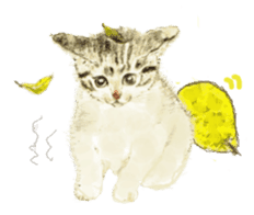 Catstamps-Shall we go with feeling cats? sticker #222973