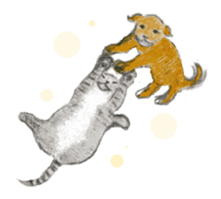 Catstamps-Shall we go with feeling cats? sticker #222975