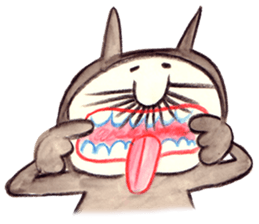 black cat " KUN KUN" / by Ricco. sticker #223350