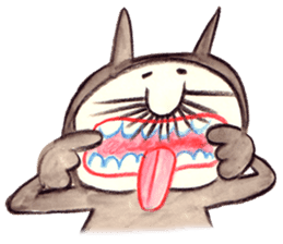 black cat " KUN KUN" / by Ricco. sticker #223350