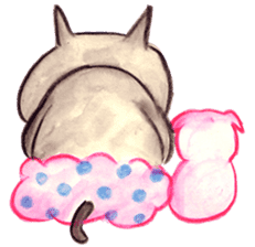 black cat " KUN KUN" / by Ricco. sticker #223355